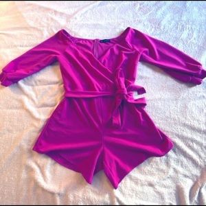 Fuchsia Short Romper